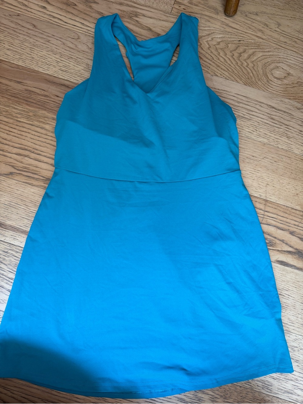 Fabletics Teal Blue Racerback Midi Dress
